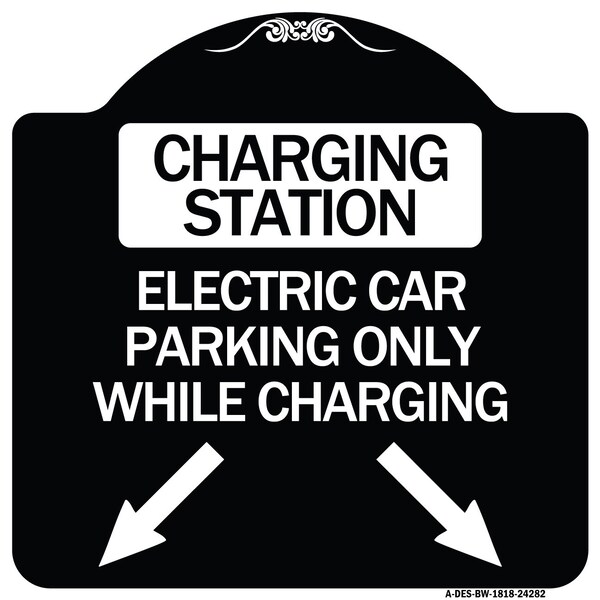 Charging Station Electric Car Parking Only While Charging with Left and Right Down Po, BW-1818-24282